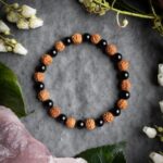 5 Mukhi Rudraksha With Black Onyx Stone Bracelet