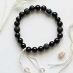 Evil Eye With Black Onyx & Lava Stone Bracelet