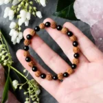 5 Mukhi Rudraksha With Black Onyx Stone Bracelet - Image 3