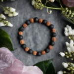 5 Mukhi Rudraksha With Lava Stone Bracelet