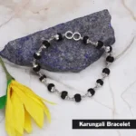 Karungali Silver Cap Bracelet